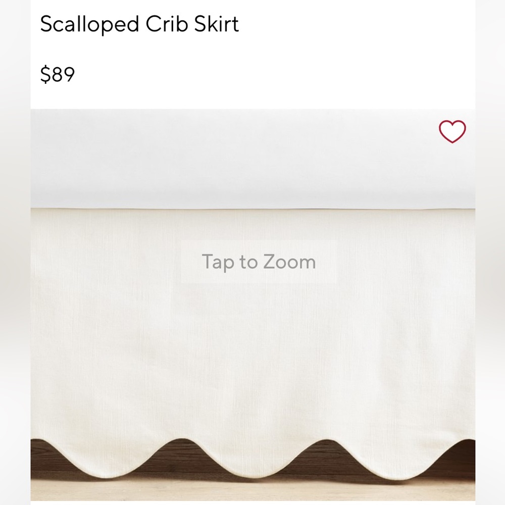Pottery Barn Kids Scalloped Crib Skirt
